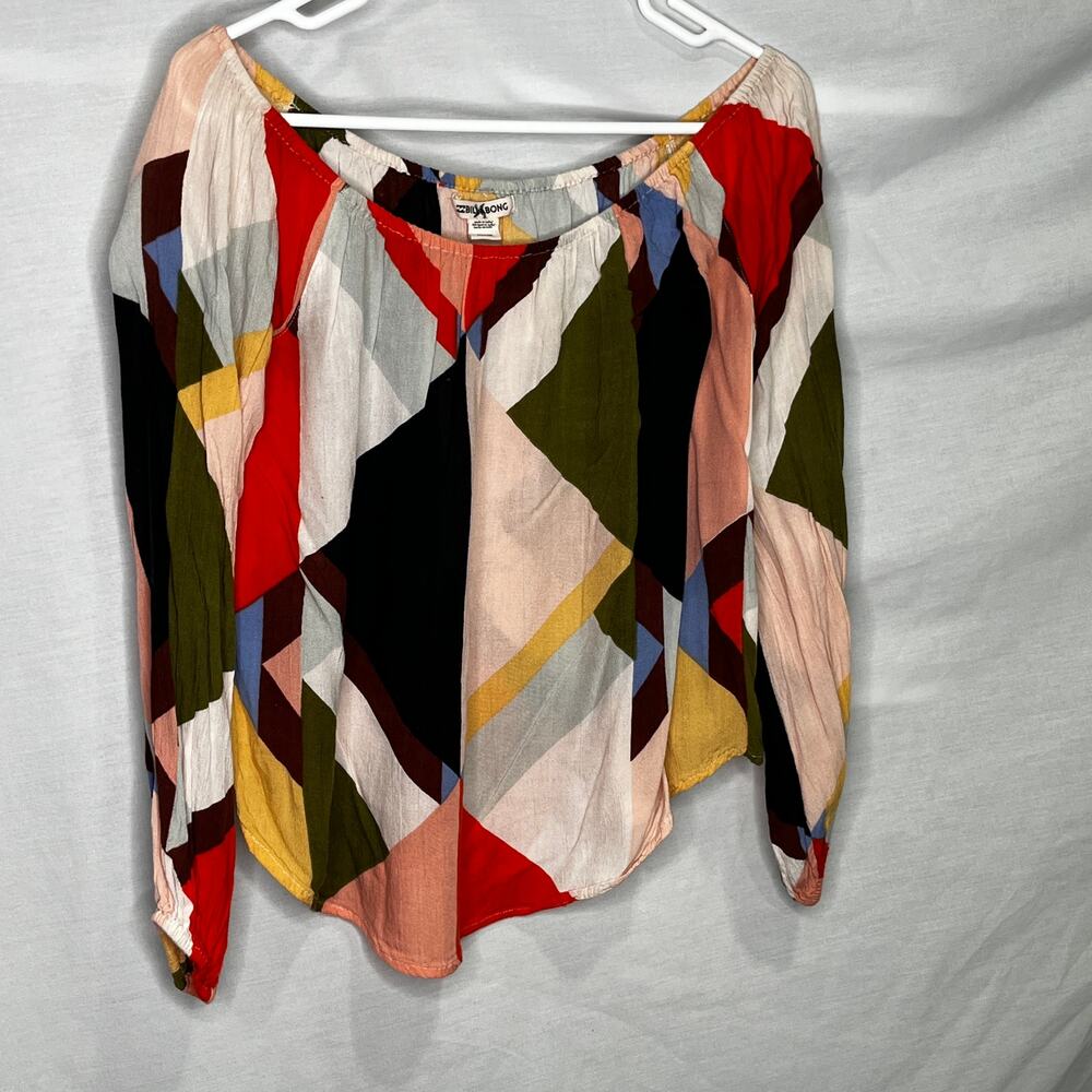 Billabong Women's Long Sleeve Geometric Pattern Shirt M